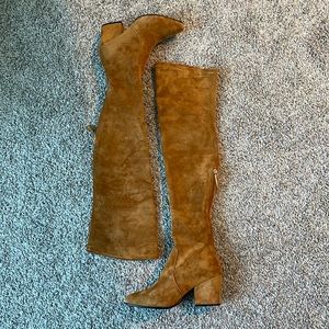 OTK GoodNight Macaroon Suede Over the knee boots